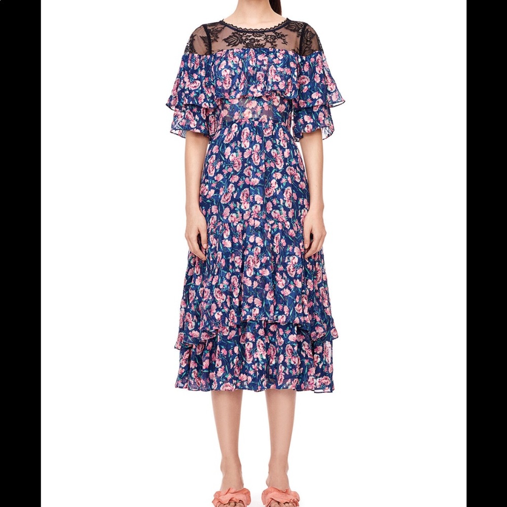 Rebecca Taylor tea rose floral dress
